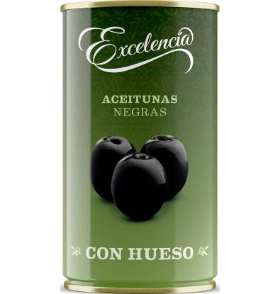 ACEITUNAS EXCELENCIA NEGRAS 1/2 200 GR.