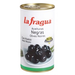 ACEITUNAS LA FRAGUA NEGRAS CON HUESO 425 GR