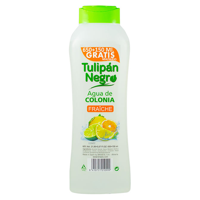 AGUA DE COLONIA TULIPAN NEGRO AROMA CITRICO DE LIMA Y LIMON 800ML