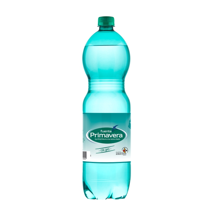 AGUA MINERAL NATURAL CON GAS FUENTE PRIMAVERA 1,5LT