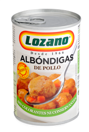 ALBONDIGAS POLLO LOZANO BOTE 425GR