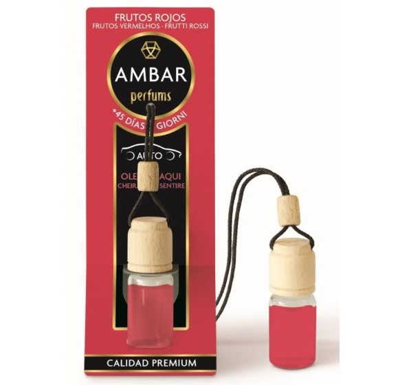 AMBIENTADOR COCHE AMBAR FRUTOS ROJOS