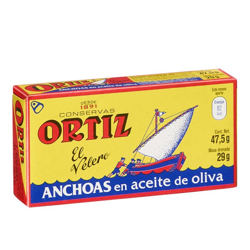 ANCHOAS ORTIZ EN ACEITE DE OLIVA 47,5 GR