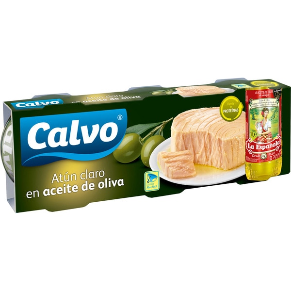 ATUN EN ACEITE DE OLIVA LA ESPAÑOLA CALVO PK-3 100GR