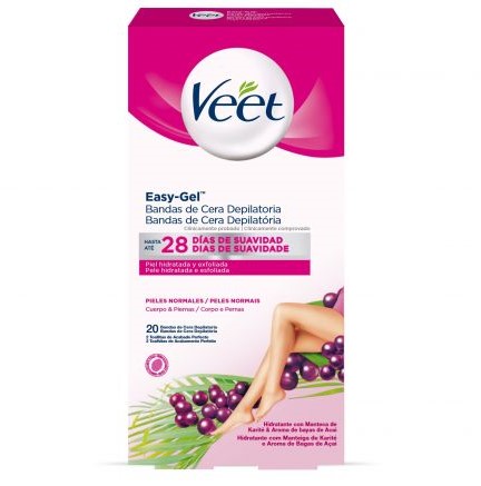 BANDAS DEPILATORIAS VEET CERA FRIA PIELES NORMALES 20UNI