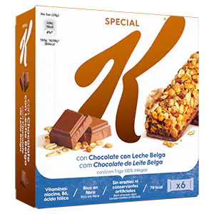BARRITAS KELLOGG'S SPECIAL K CHOCOLATE CON LECHE PK-6
