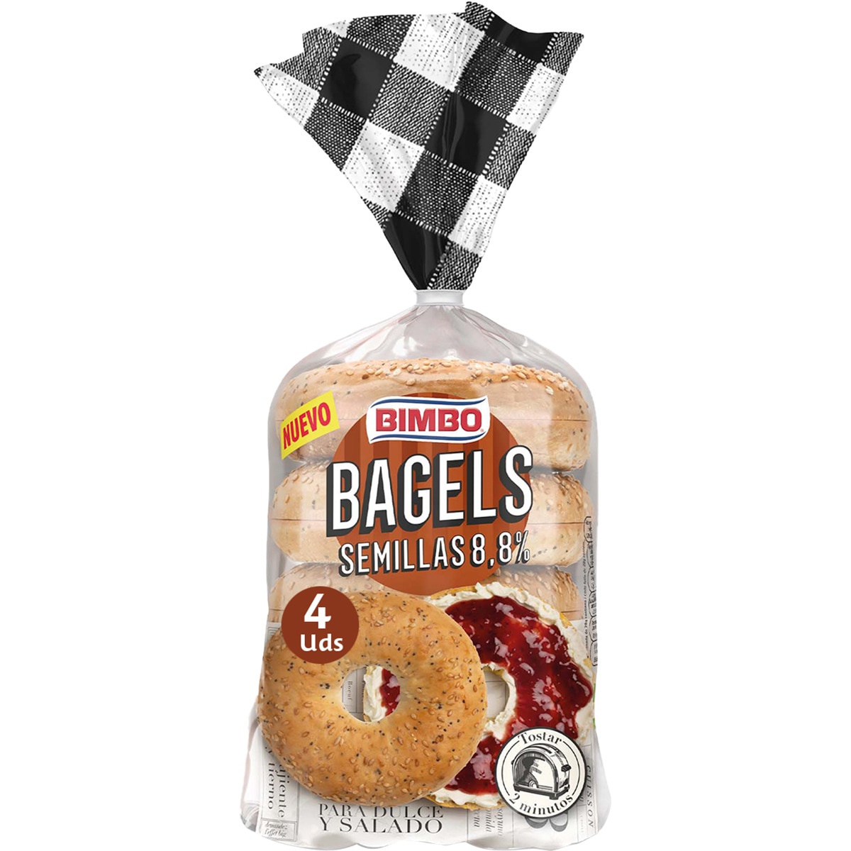 BIMBO BAGELS SEMILLAS 4 UNI