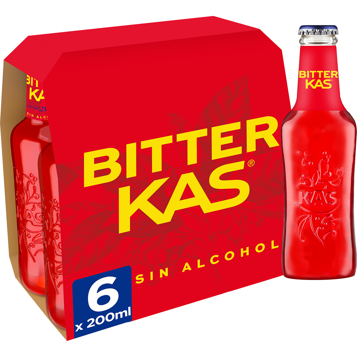 BITTER KAS SIN ALCOHOL PK-6 200ML/UNI