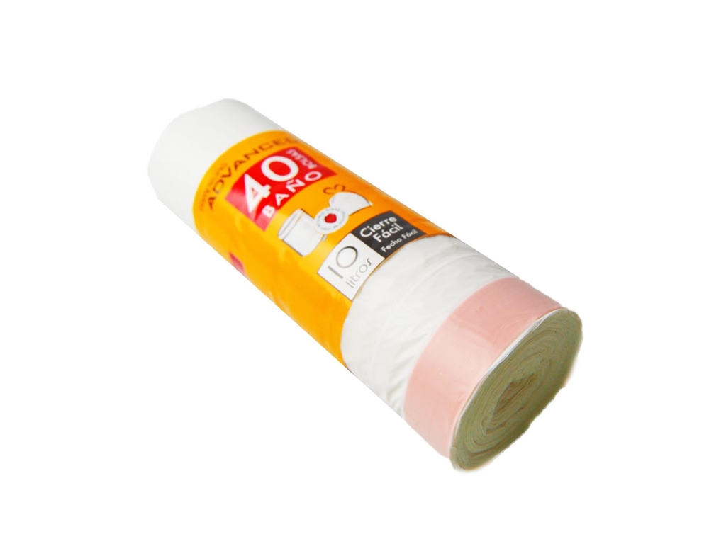 BOLSAS BASURA ADVANCED BAÑO 10 LITROS 40 UNI