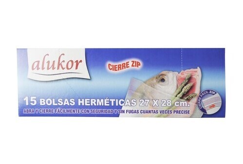 BOLSAS DE CONGELACION ALUKOR 27X28 15 UNI