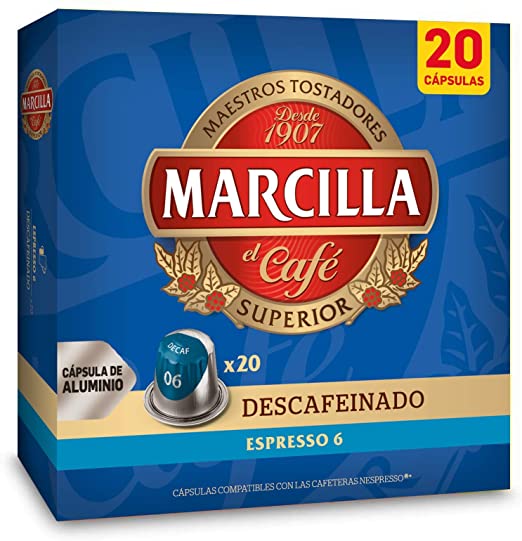 CAFE MARCILLA DESCAFEINADO ESPRESSO 20 CAPSULAS