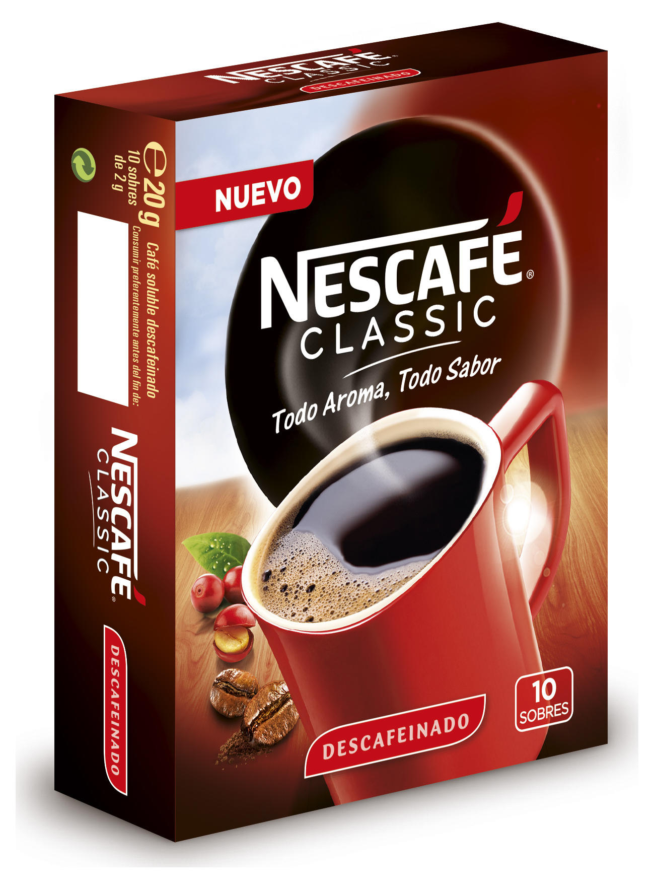 CAFE SOLUBLE NESCAFE DESCAFEINADO 10 SOBRES