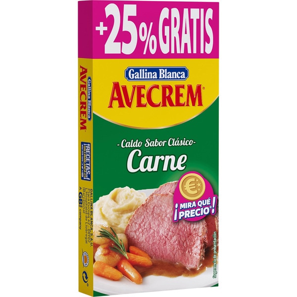 CALDO AVECREM DE CARNE 8 PASTILLAS 100GR