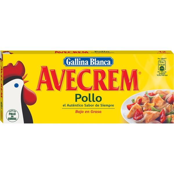 CALDO AVECREM DE POLLO 12 PASTILLAS 126GR