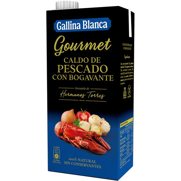 CALDO DE PESCADO GOURMET BOGAVANTE GALLINA BLANA 1 LT