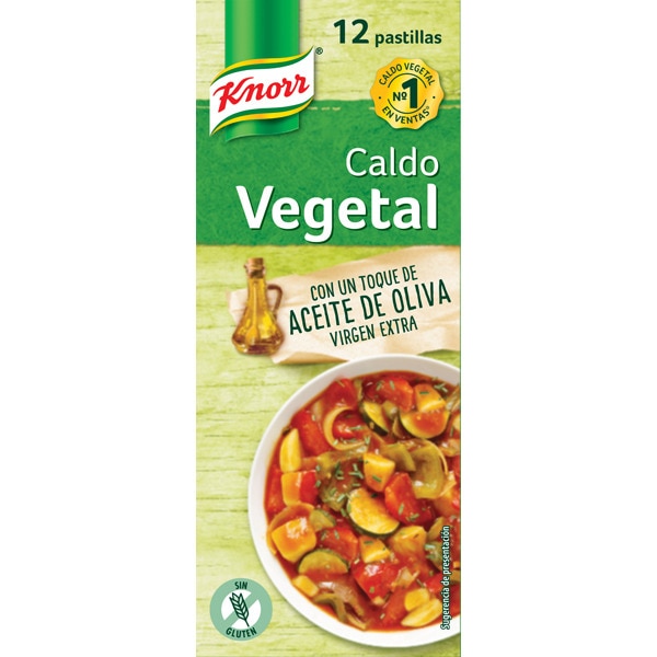 CALDO KNORR VEGETAL 12 PASTILLAS 120GR