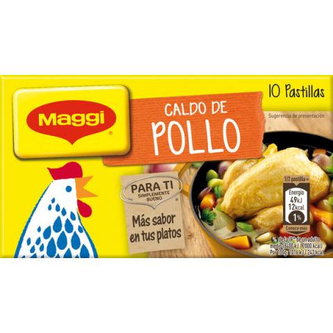 CALDO MAGGI  DE POLLO 10 PASTILLAS 105GR