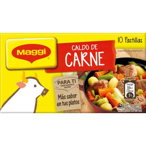 CALDO MAGGI DE CARNE 10 PASTILLAS 105GR