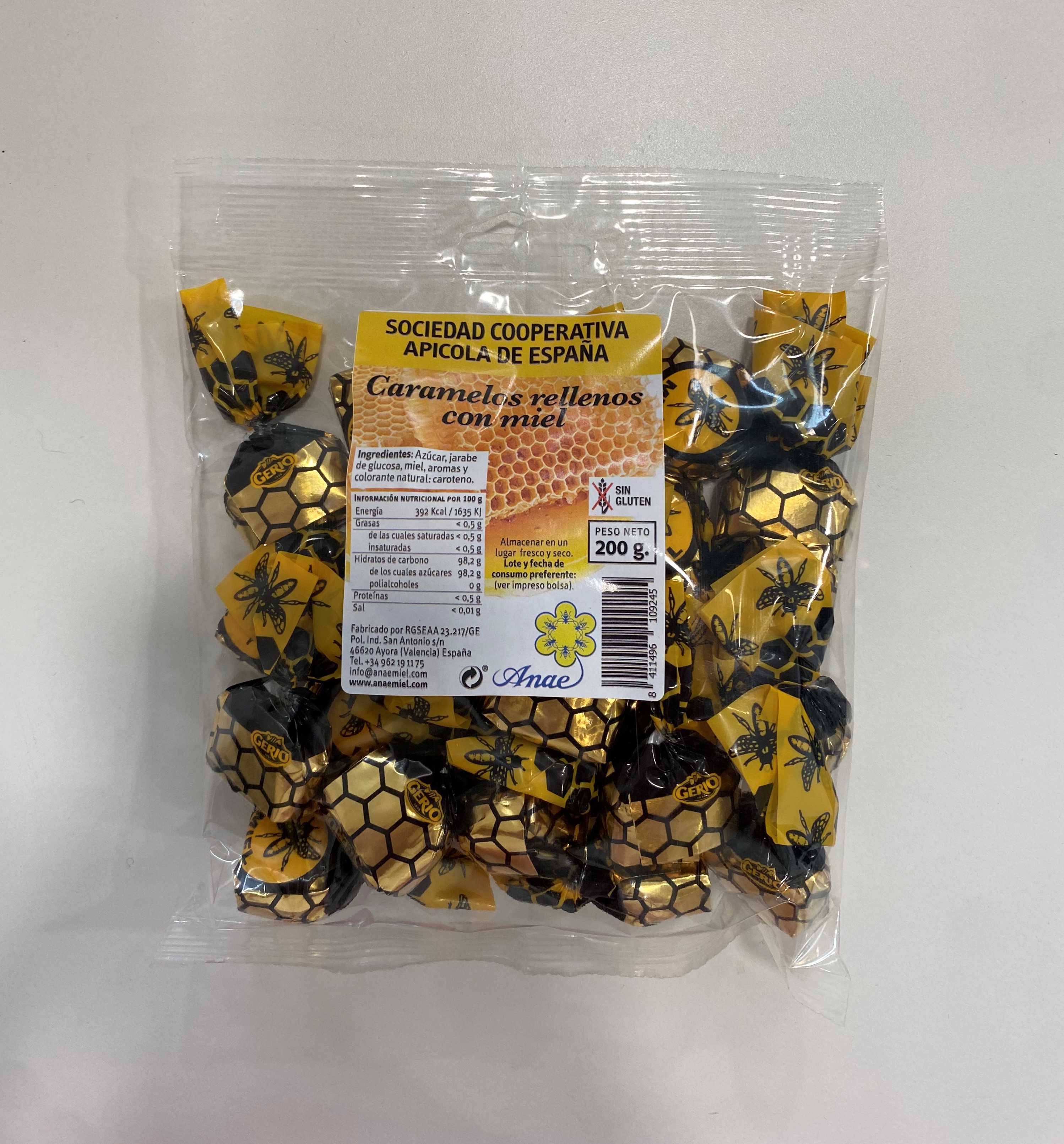 CARAMELOS ANAE RELLENOS CON MIEL 100GR