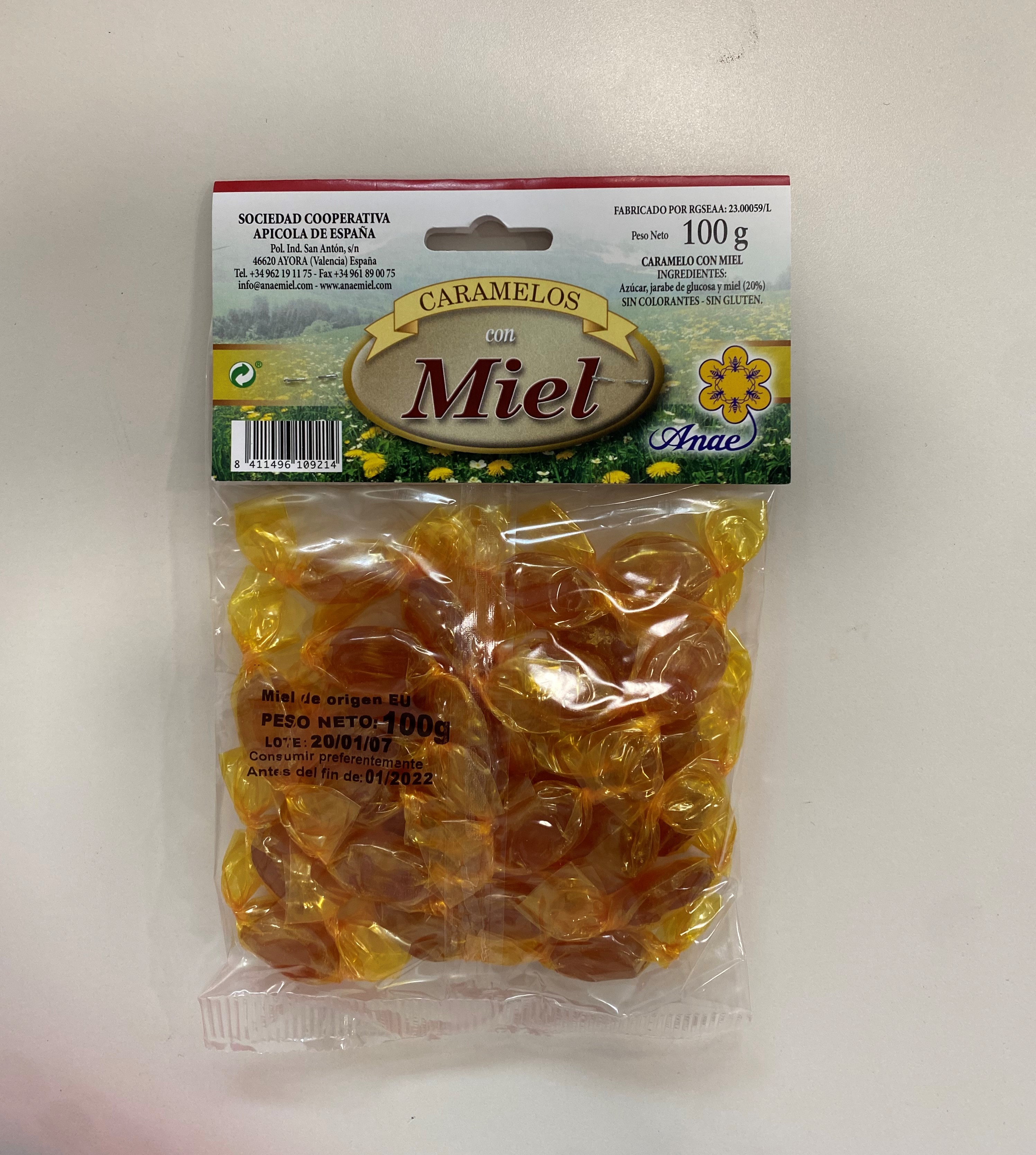 CARAMELOS CON MIEL ANAE 100GR