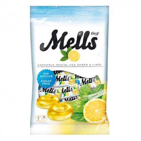 CARAMELOS MELLS LIMON MENTOL SIN AZUCAR 80GR