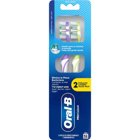 CEPILLO ORAL-B PRO-CLEAN MEDIO 2UNI