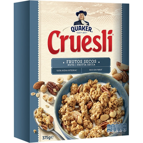 CEREALES QUEAKER CRUESLI FUTOS SECOS 375GR