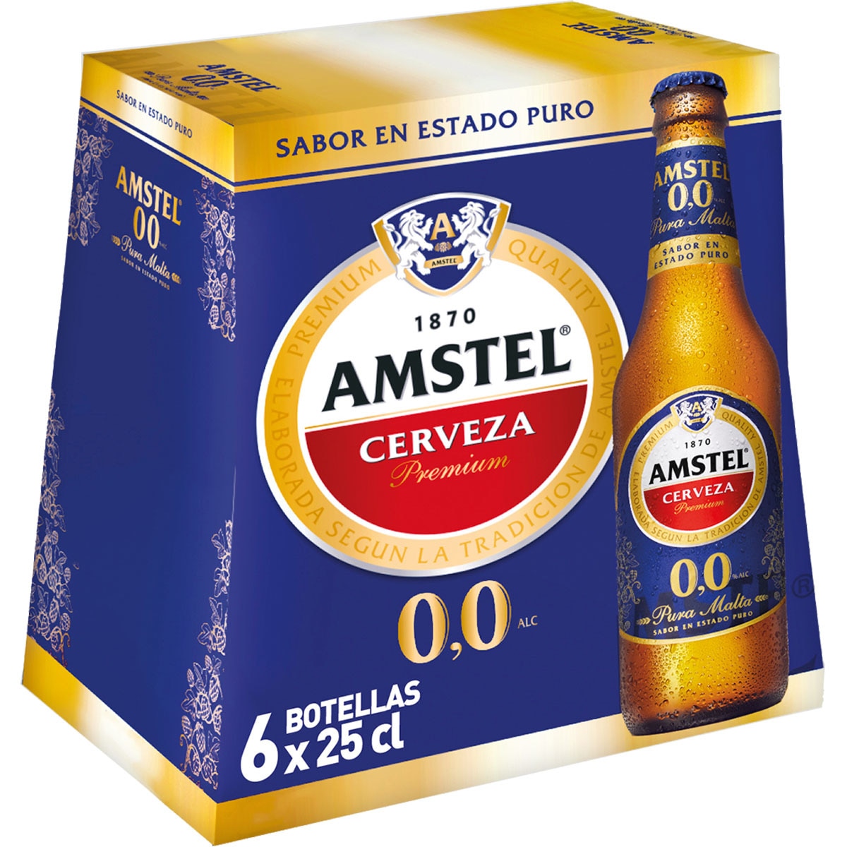 CERVEZA AMSTEL 0,0 PK-6 1/4 250ML/UNI