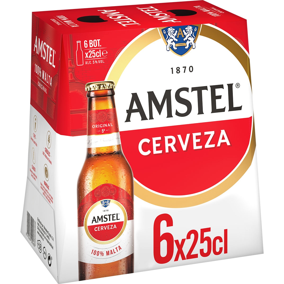 CERVEZA AMSTEL ORIGINAL 250ML/UNI PK-6
