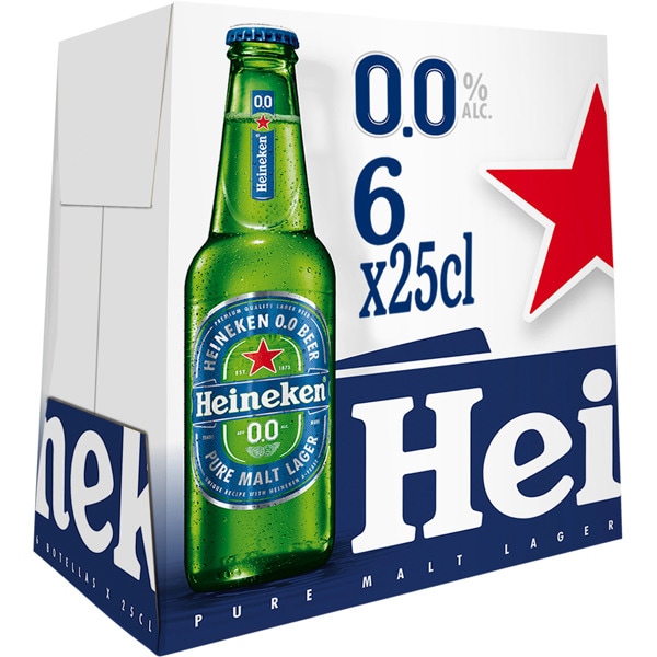 CERVEZA HEINEKEN 0% 1/4 PK-6 250ML/UNI