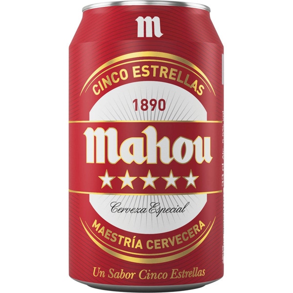 CERVEZA MAHOU 5 ESTRELLAS LATA 330ML/UNI