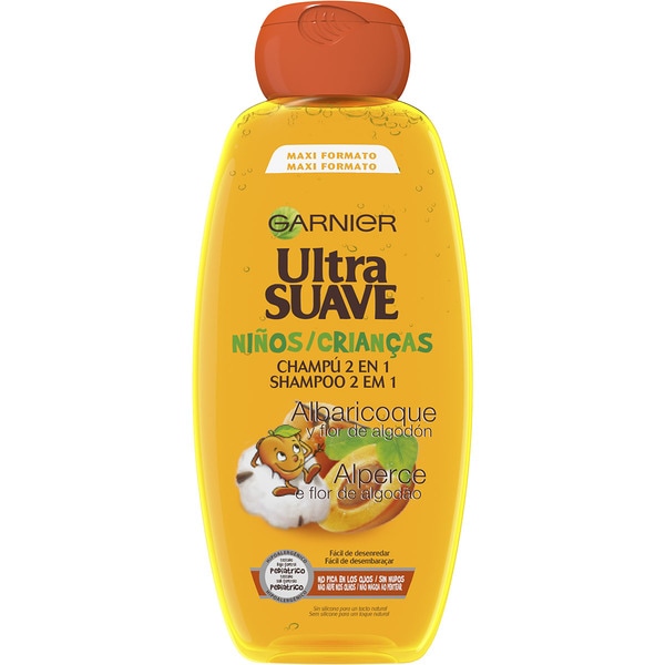 CHAMPU GARNIER ULTRA SUAVE 2 EN 1 ALBARICOQUE 400ML