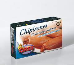 CHIPIRONES ORBE RELLENOS SALSA 180GRS.