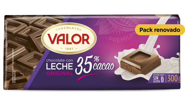 CHOCOLATE CON LECHE VALOR 35% CACAO 300GR