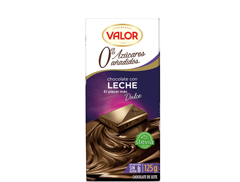 CHOCOLATE CON LECHE VALOR SIN AZUCAR 100GR
