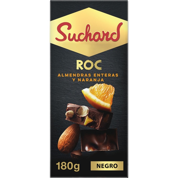CHOCOLATE SUCHARD NEGRO ROC NARANJA Y ALMENDRA 100GR