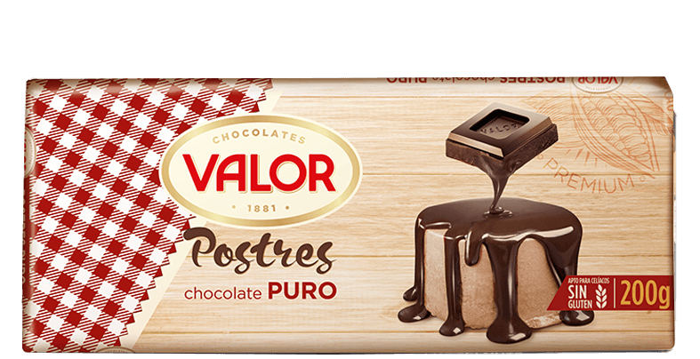 CHOCOLATE VALOR PURO POSTRES 200 GRS