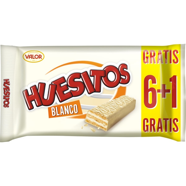 CHOCOLATINAS HUESITOS CHOCOLATE BLANCO PK-6+1 140GR