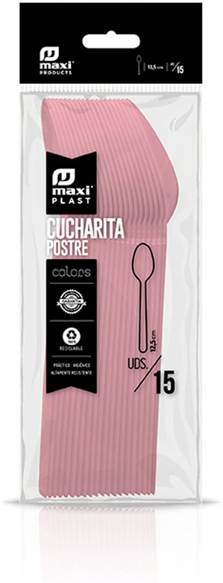 CHUCHARAS DESECHABLES POSTRE COLORES 16UNI