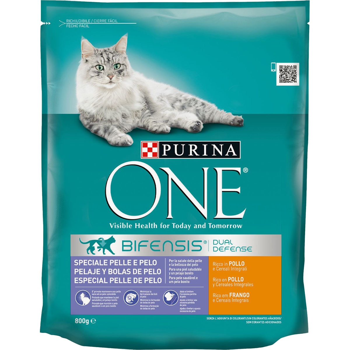COMIDA GATOS ONE BOLAS PELO CROQ. 800 GR
