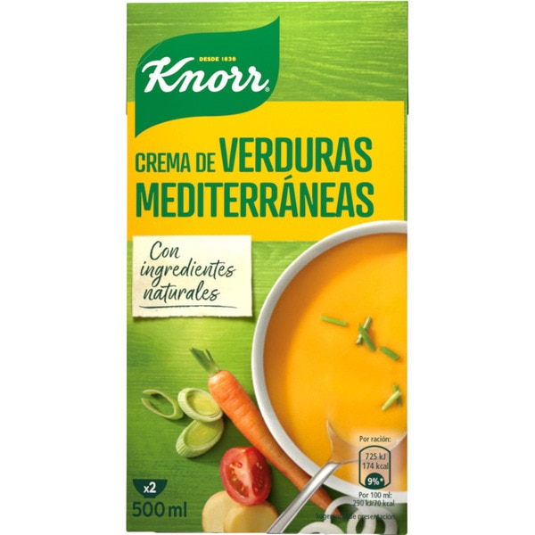CREMA DE VERDURAS MEDITERRANEAS KNORR 500ML