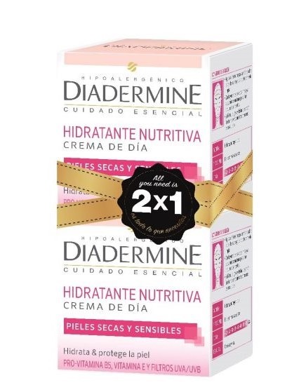 CREMA FACIAL DIADERMINE HIDRATANTE NUTRITIVA PIEL SECA PK-2