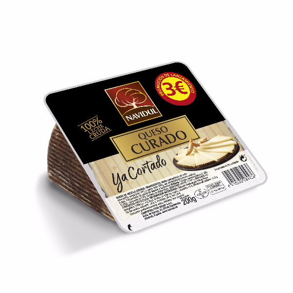 CUÑA DE QUESO CURADO YA CORTADO NAVIDUL 200GR