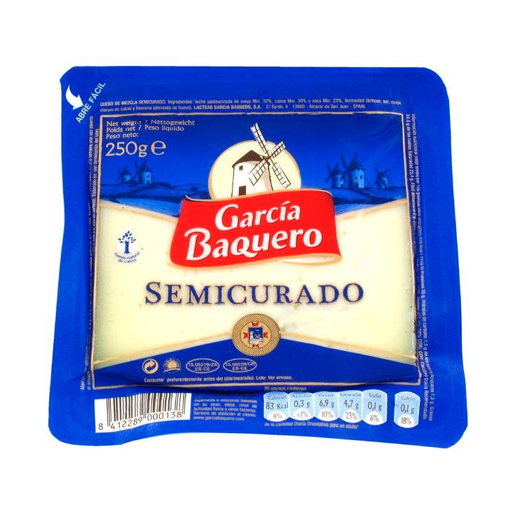 CUÑA DE QUESO SEMICURADO GARCIA BAQUERO 250GR