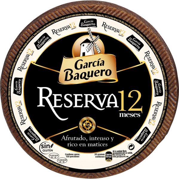 CUÑA QUESO GARCIA BAQUERO RESERVA 12 MESES 250GR APROX
