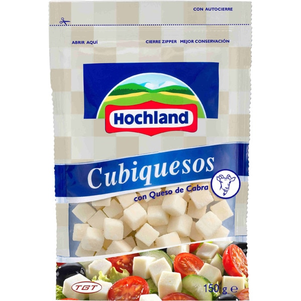 CUBIQUESOS CON QUESO DE CABRA HOCHLAND 150GR