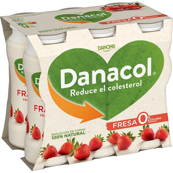DANACOL SABOR FRESA 0% AZUCARES PK-6 100ML