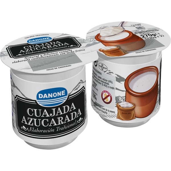 DANONE CUAJADA AZUCARADA PK-2 135GRS