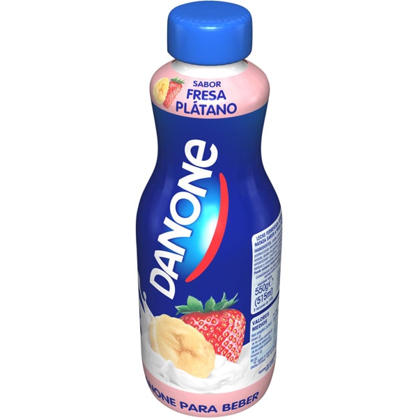DANONE SABOR FRESA Y PLATANO 550ML
