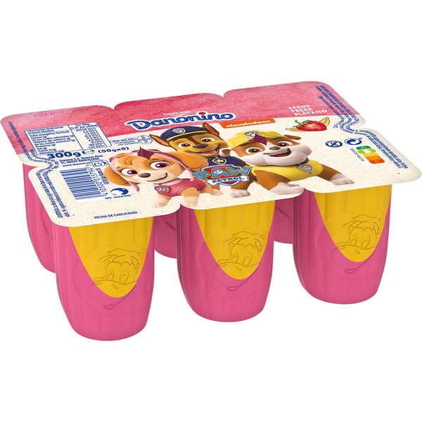 DANONINO SABOR FRESA Y PLATANO PK-6 50GRS